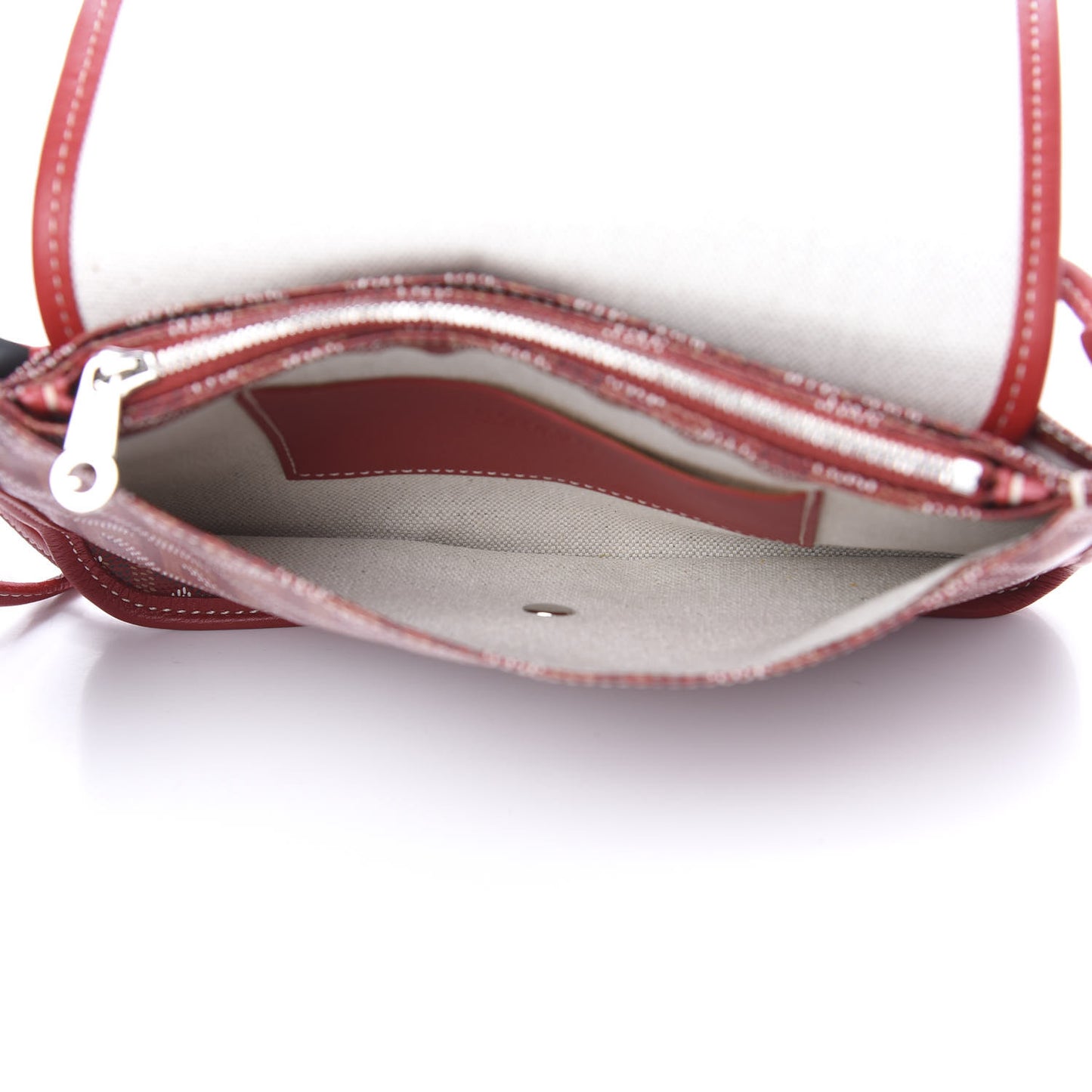 Goyardine Plumet Wallet Clutch Red
