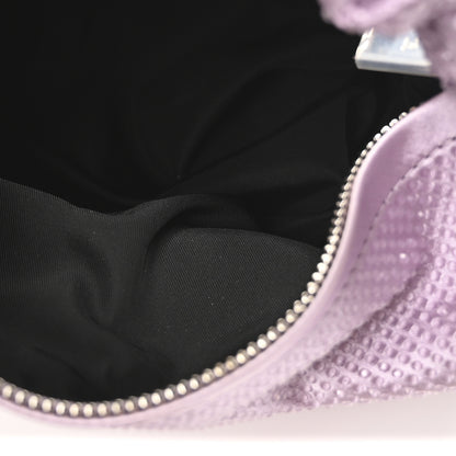 Alexander Wang Mesh Crystal Rhinestone Mini Scrunchie Clutch Winsome Orchid 5 of 10