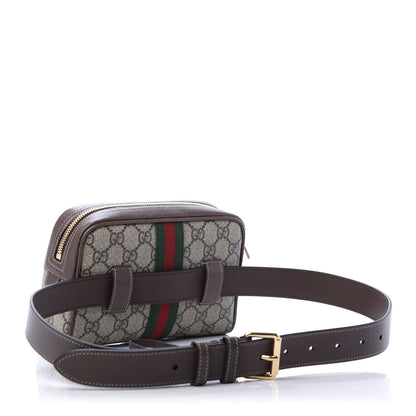 Gucci GG Supreme Monogram Web Small Ophidia Belt Bag 85 34 Dark Brown 3 of 10