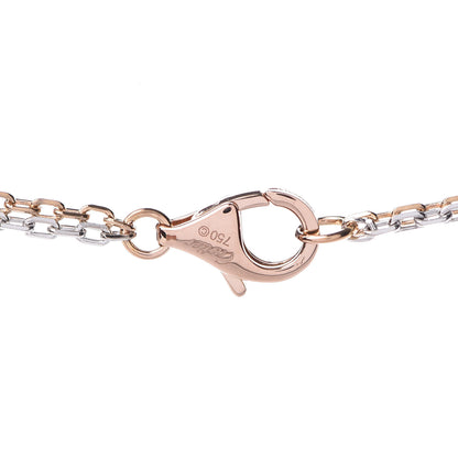Cartier 18K White Pink Gold Diamond Three Ring LOVE Pendant Necklace 5 of 8