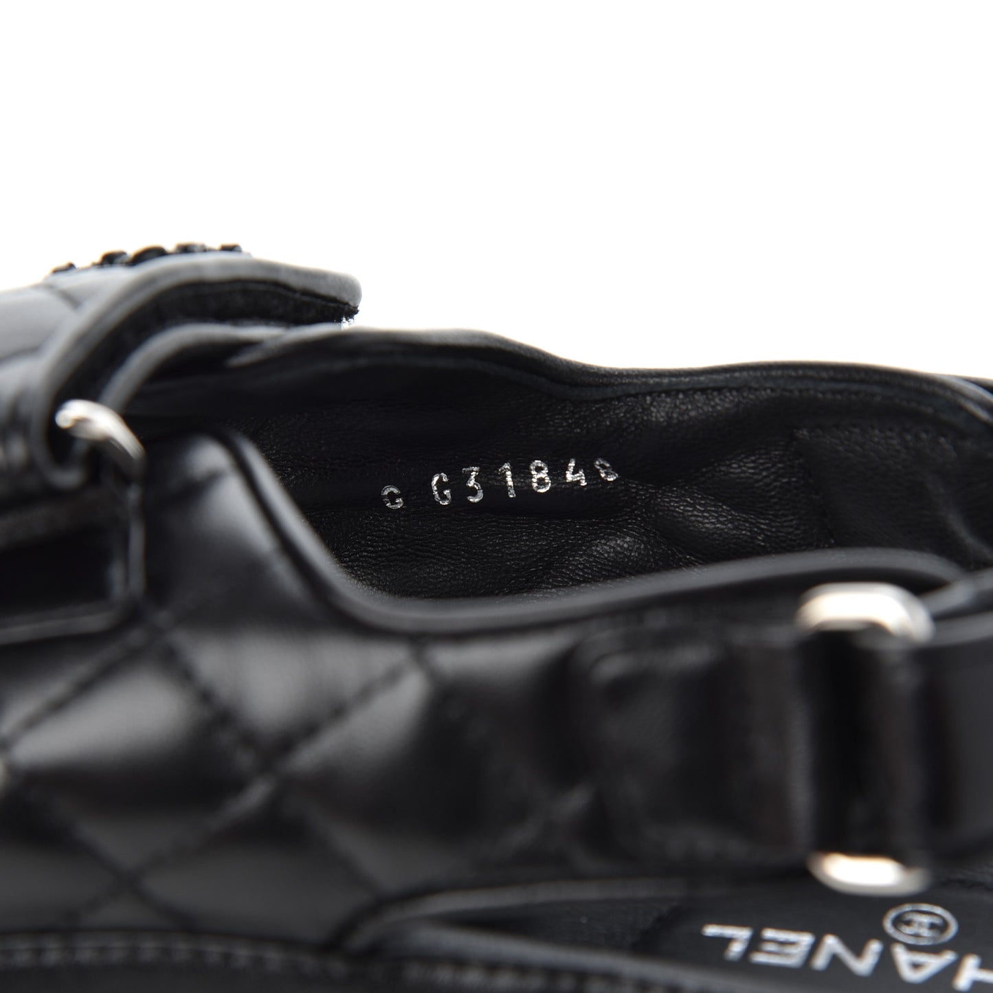 Lambskin Velcro Dad Sandals 40.5 Black