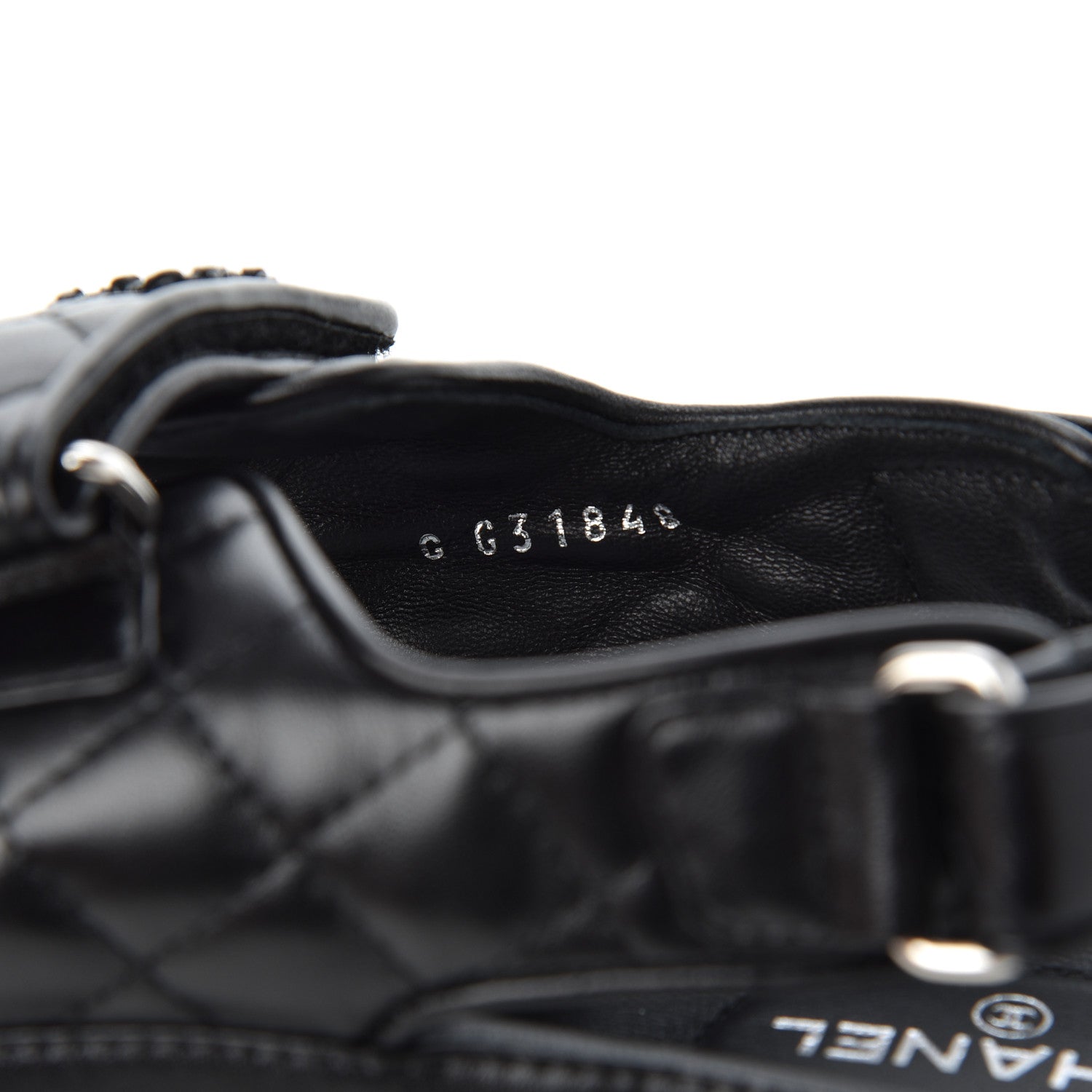 Chanel Lambskin Velcro Dad Sandals 40.5 Black 8 of 9