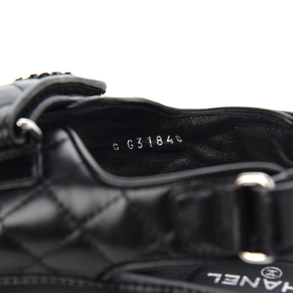 Chanel Lambskin Velcro Dad Sandals 40.5 Black 8 of 9
