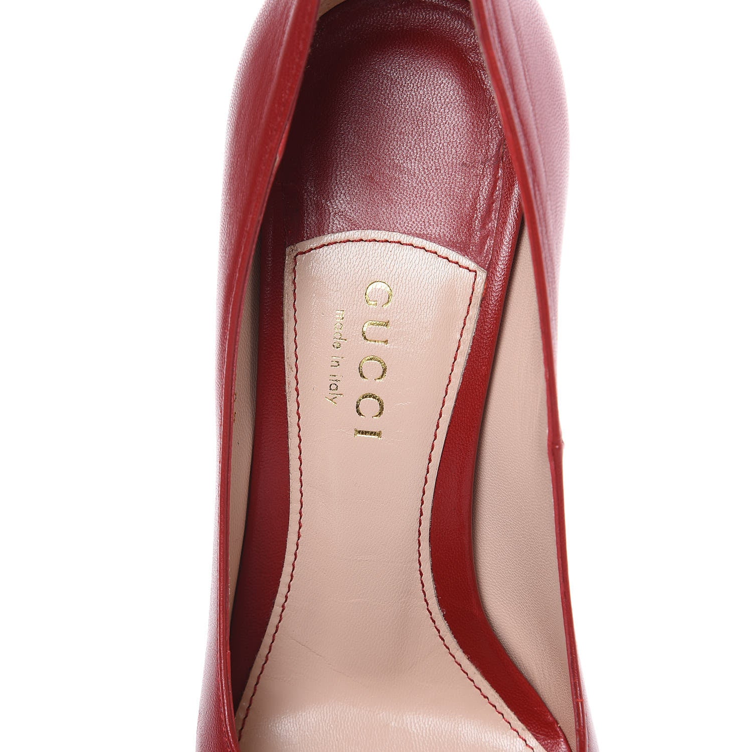 Gucci Malaga Kid Double Strap Pumps 37.5 Red 8 of 12