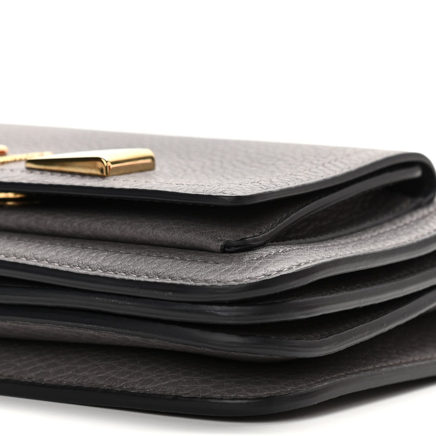 Pebbled Calfskin Ginevra Chain Bag Grey