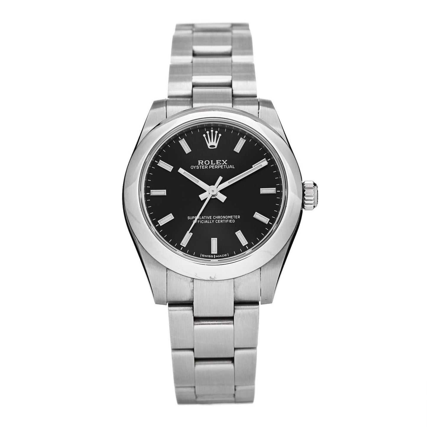 Stainless Steel 31mm Oyster Perpetual Watch Black 177200