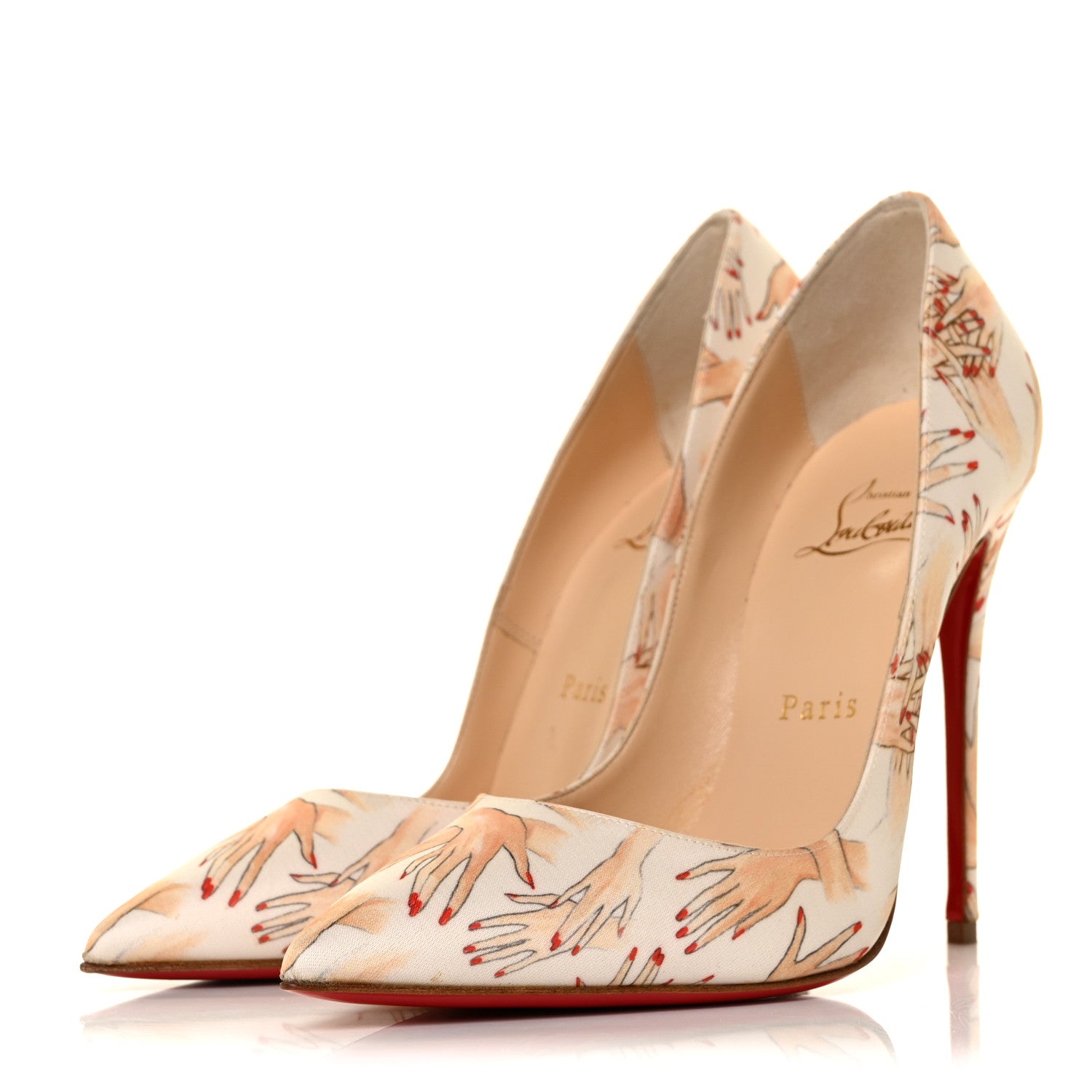 Christian Louboutin Tissu Beauty So Kate 100 Pumps 37 White 3 of 8