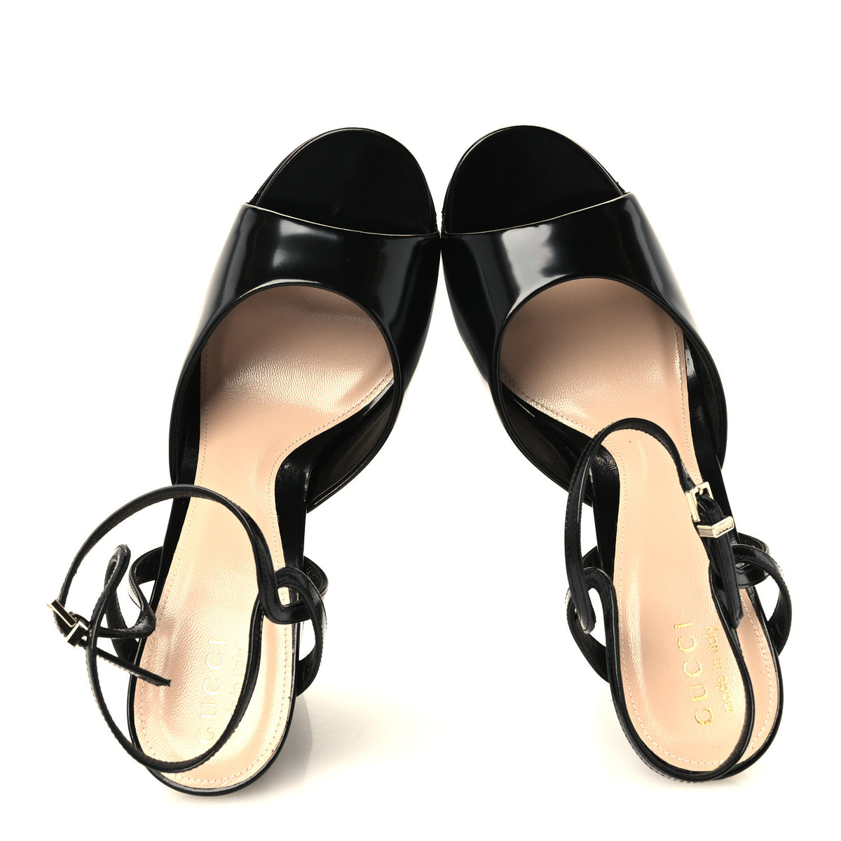 Gucci Regent Calfskin Nizza 95mm Platform Sandals 39 Black 2 of 10