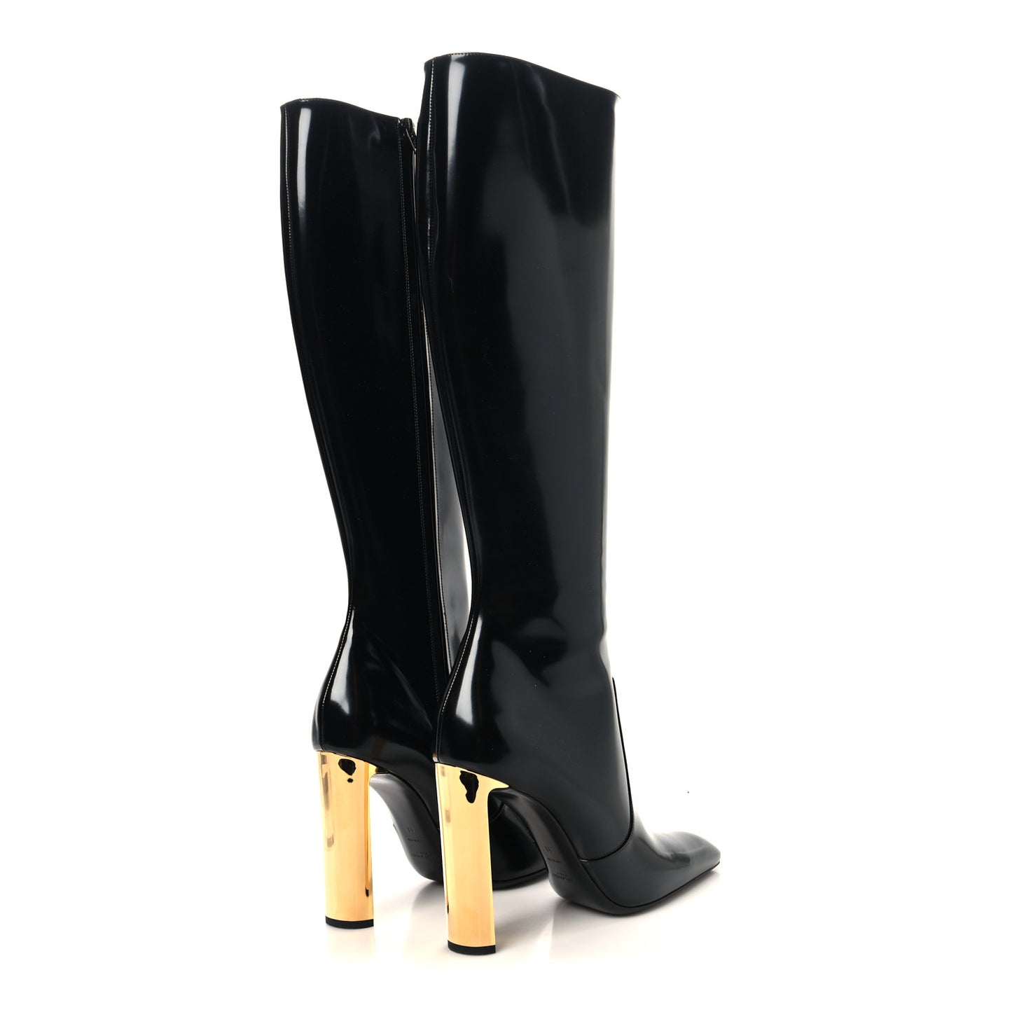 Vitello Marilyn Auteuil 105 Knee High Zip Boots 41 Black