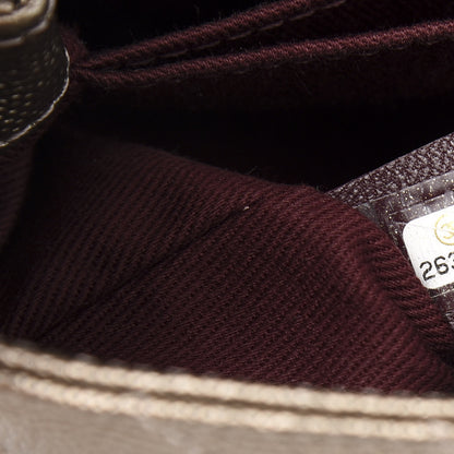 Chanel Metallic Caviar Chevron Quilted Mini Coco Handle Flap Light Gold 7 of 12