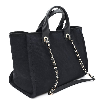 Chanel Mixed Fibers Small Deauville Tote Black 4 of 11