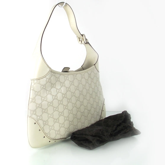 Guccissima Punch Hobo Ivory