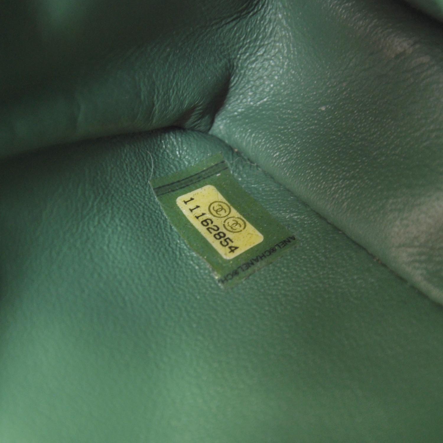 Chanel Calfskin Perforated East West Flap Green 11 of 11