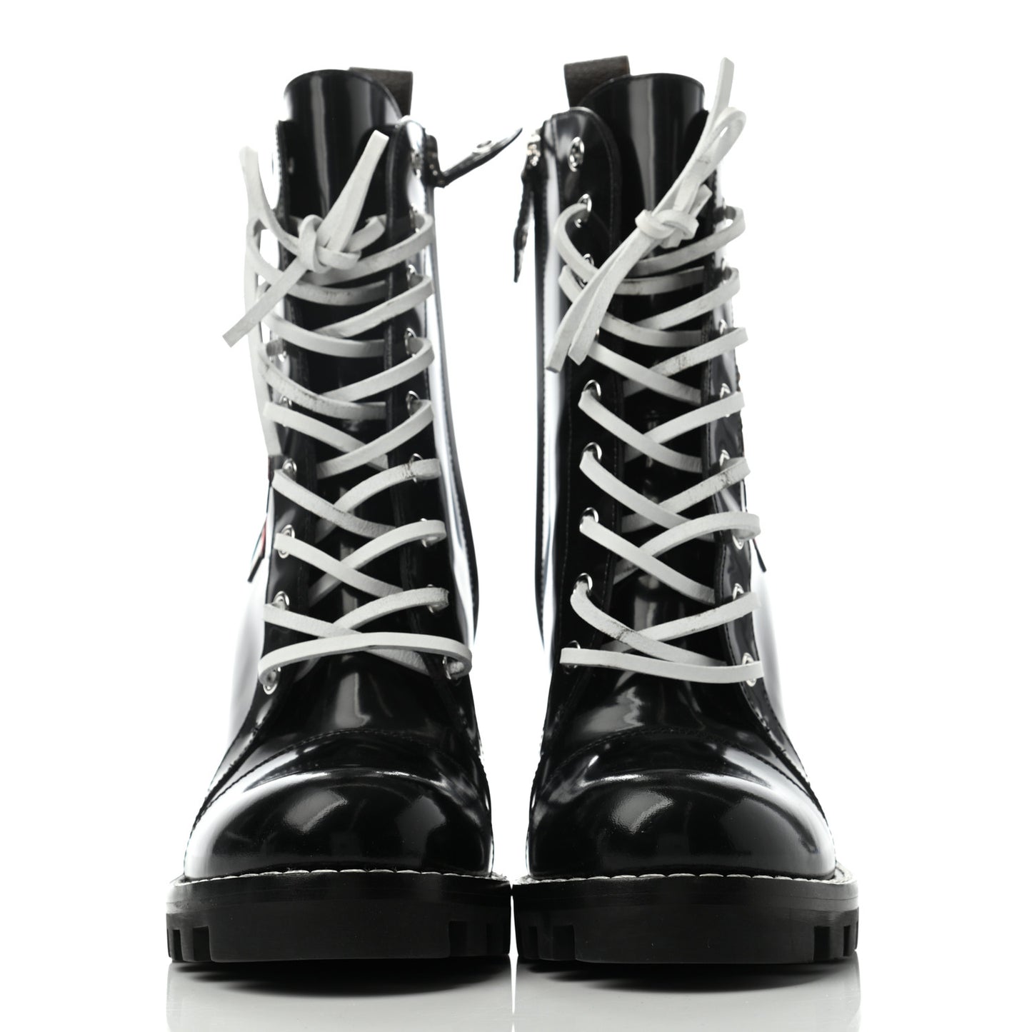 Patent Calfskin Monogram LV Black Heart Star Trail Ankle Boots 37.5 Black