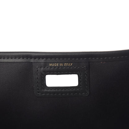 Fendi Glazed Fabric Vitello Century FF 1974 Stamp Patch Mini Peekaboo Defender Cover Mogano Panna Black 5 of 7