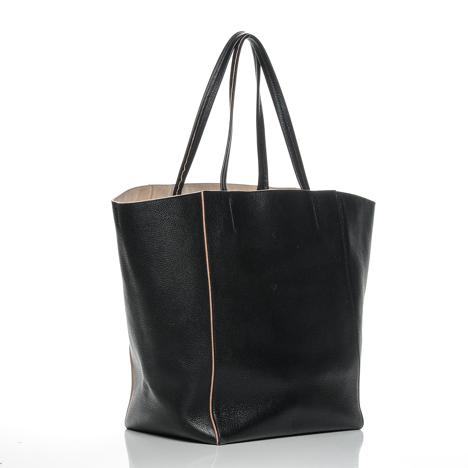 Celine Grained Calfskin Medium Horizontal Cabas Phantom Black 3 of 9