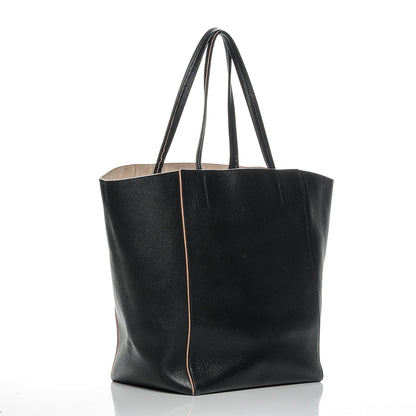 Celine Grained Calfskin Medium Horizontal Cabas Phantom Black 3 of 9