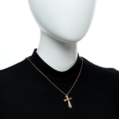 David Yurman 18K Yellow Gold Diamond Angelika Cross Pendant Necklace 2 of 5