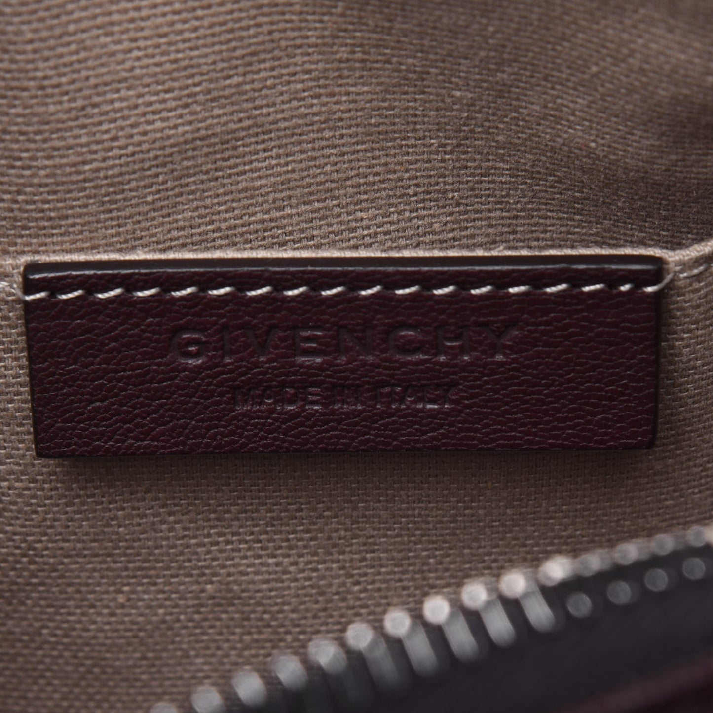 Sugar Goatskin Small Antigona Beauty Wristlet Oxblood