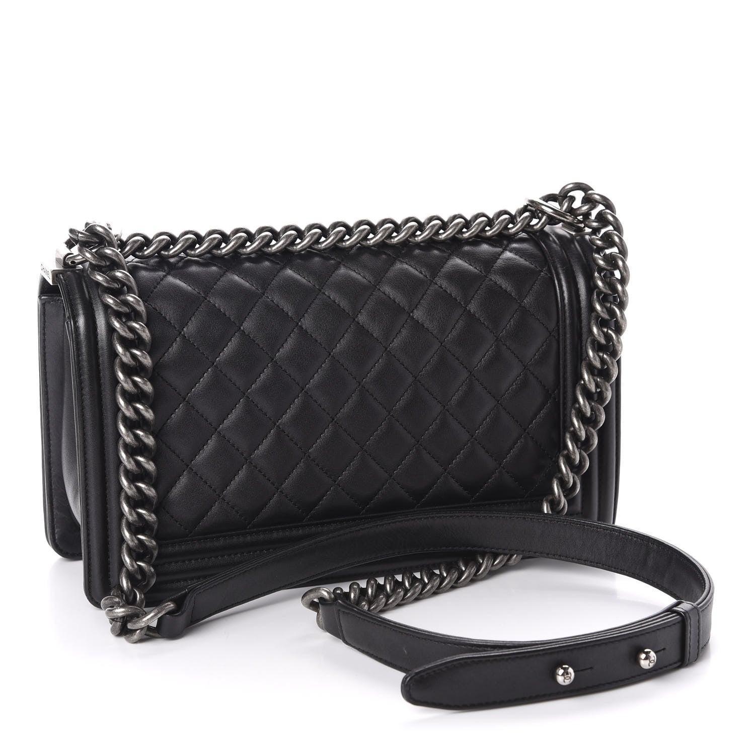 Chanel Calfskin Quilted Medium Boy Flap Black 3 of 12