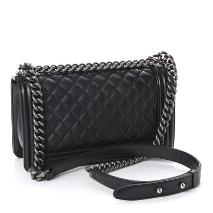 Chanel Calfskin Quilted Medium Boy Flap Black 3 of 12