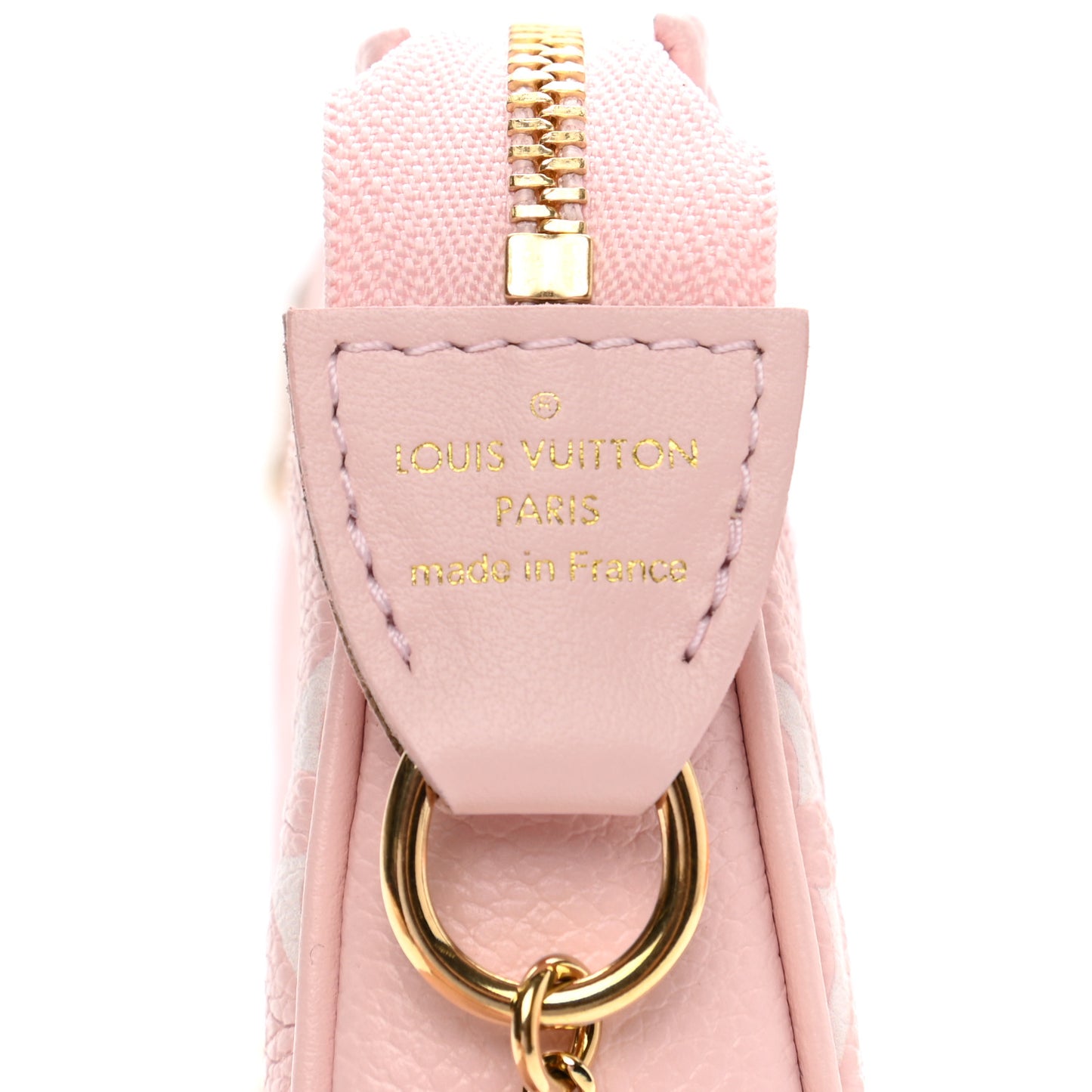 Empreinte Monogram Giant Broderies Mini Pochette Accessories Pink Creme
