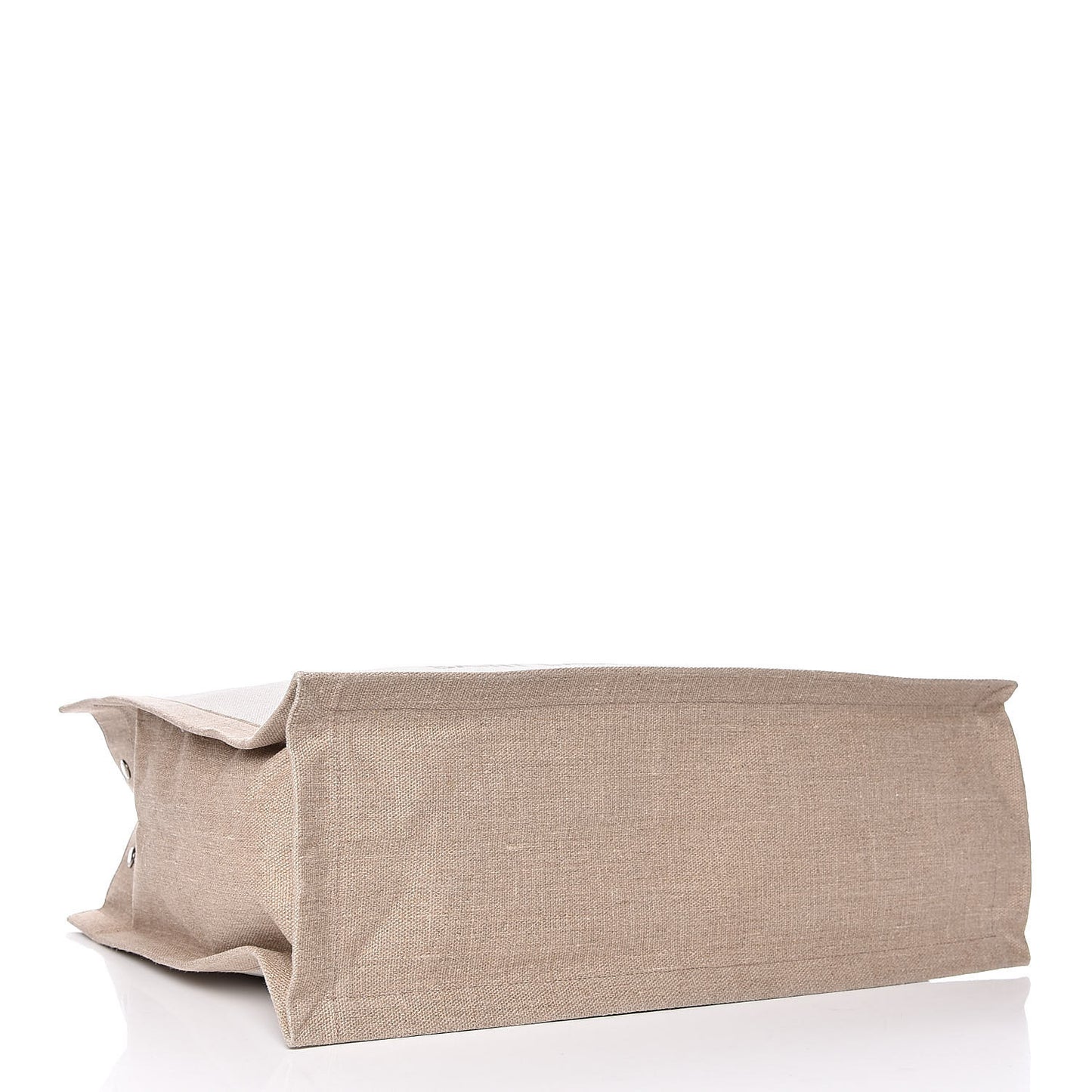 Linen Calfskin Rive Gauche Tote Optic White