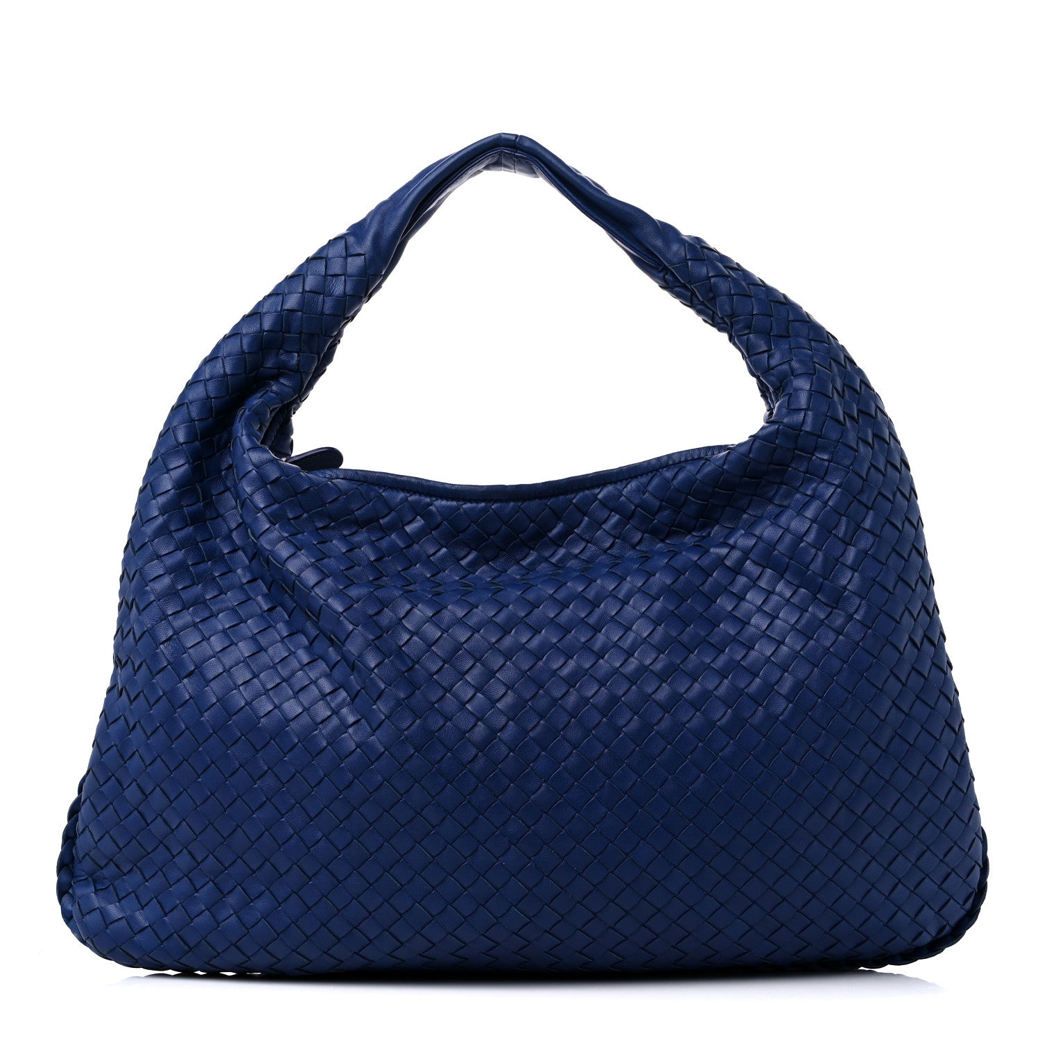Bottega Veneta Nappa Intrecciato Large Veneta Hobo Baltic Blue 1 of 10