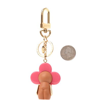 Louis Vuitton Resin Wood Vivienne Bag Charm Pink 2 of 2