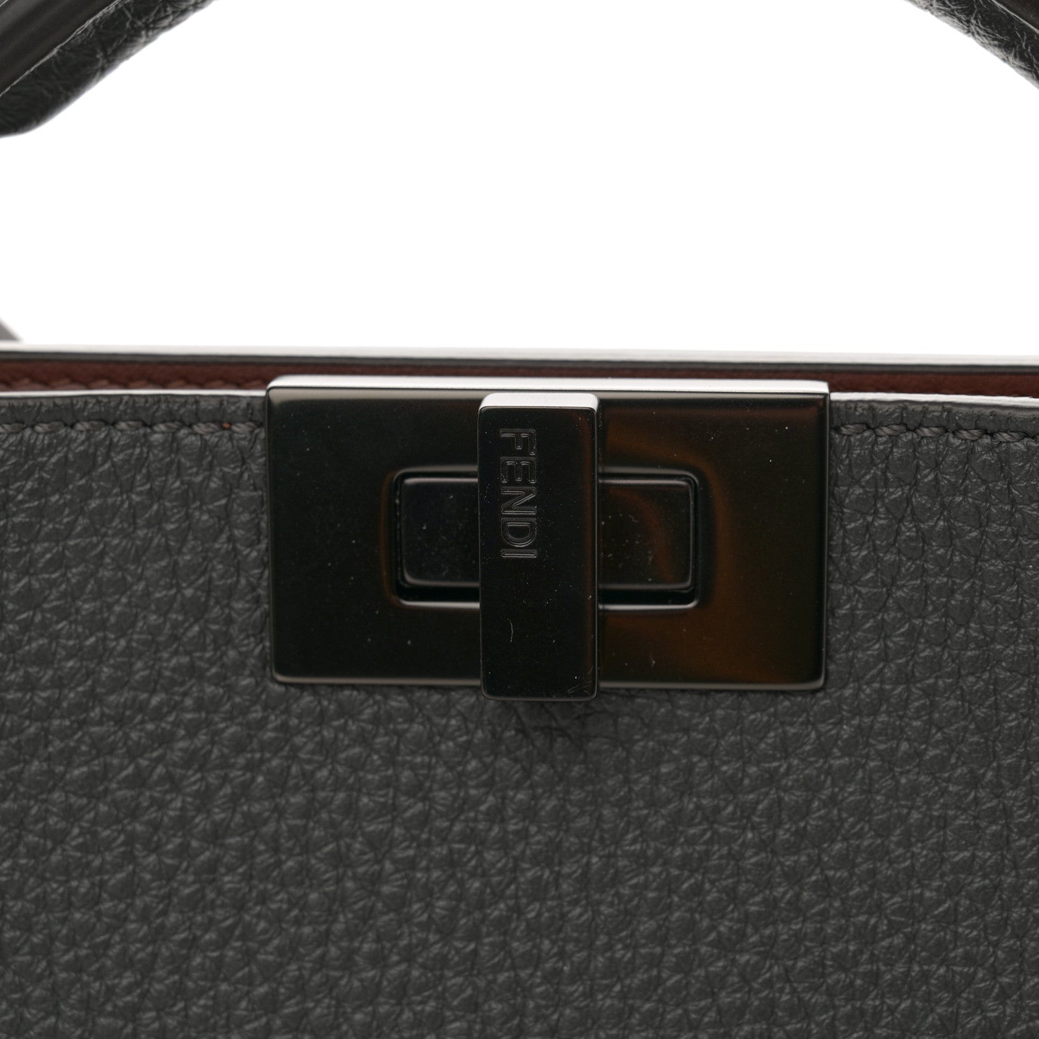 Fendi Cuoio Romano Vitello Cover Monochrome Peekaboo I SEE U Satchel 7 of 14