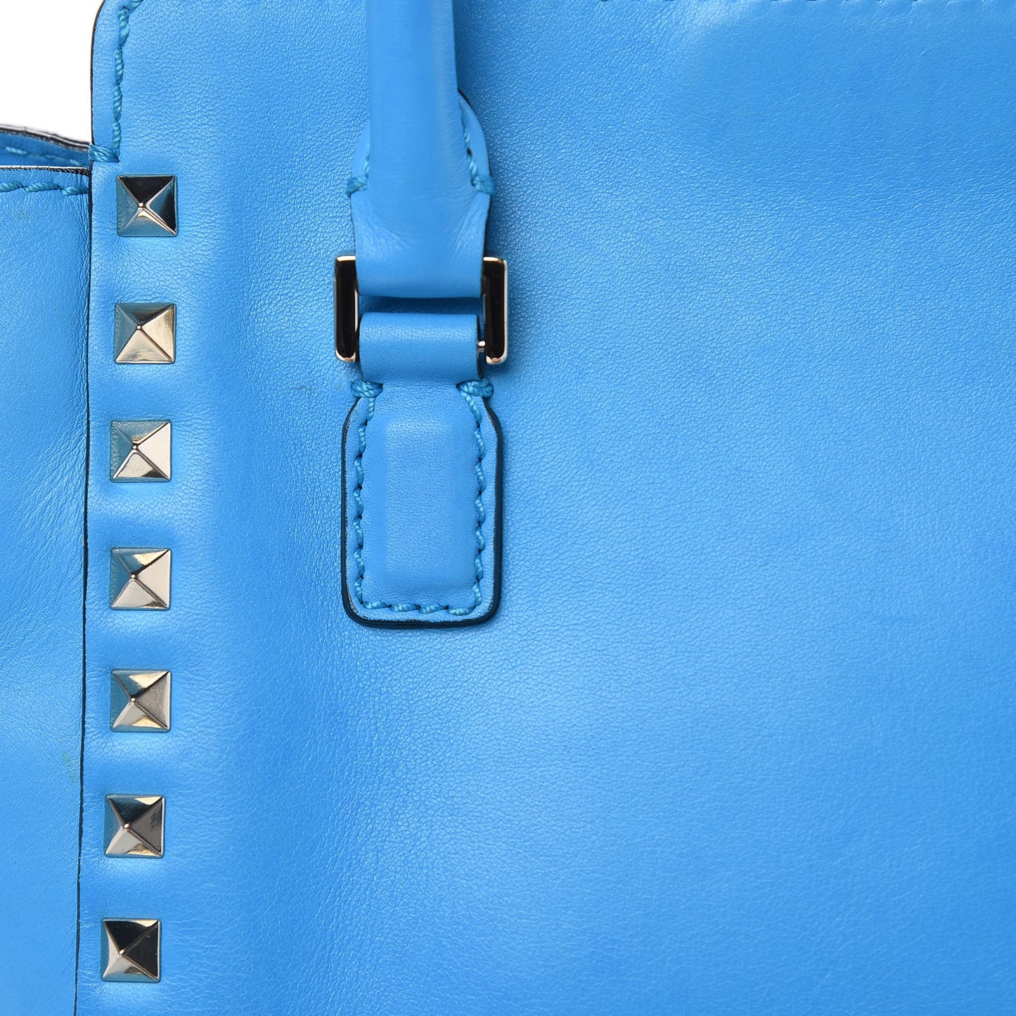 Vitello Mini Rockstud Double Handle Tote Parrot