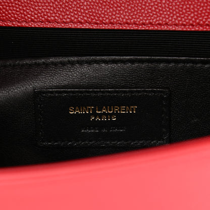 Saint Laurent Grain De Poudre Medium Monogram Kate Satchel Red 7 of 12