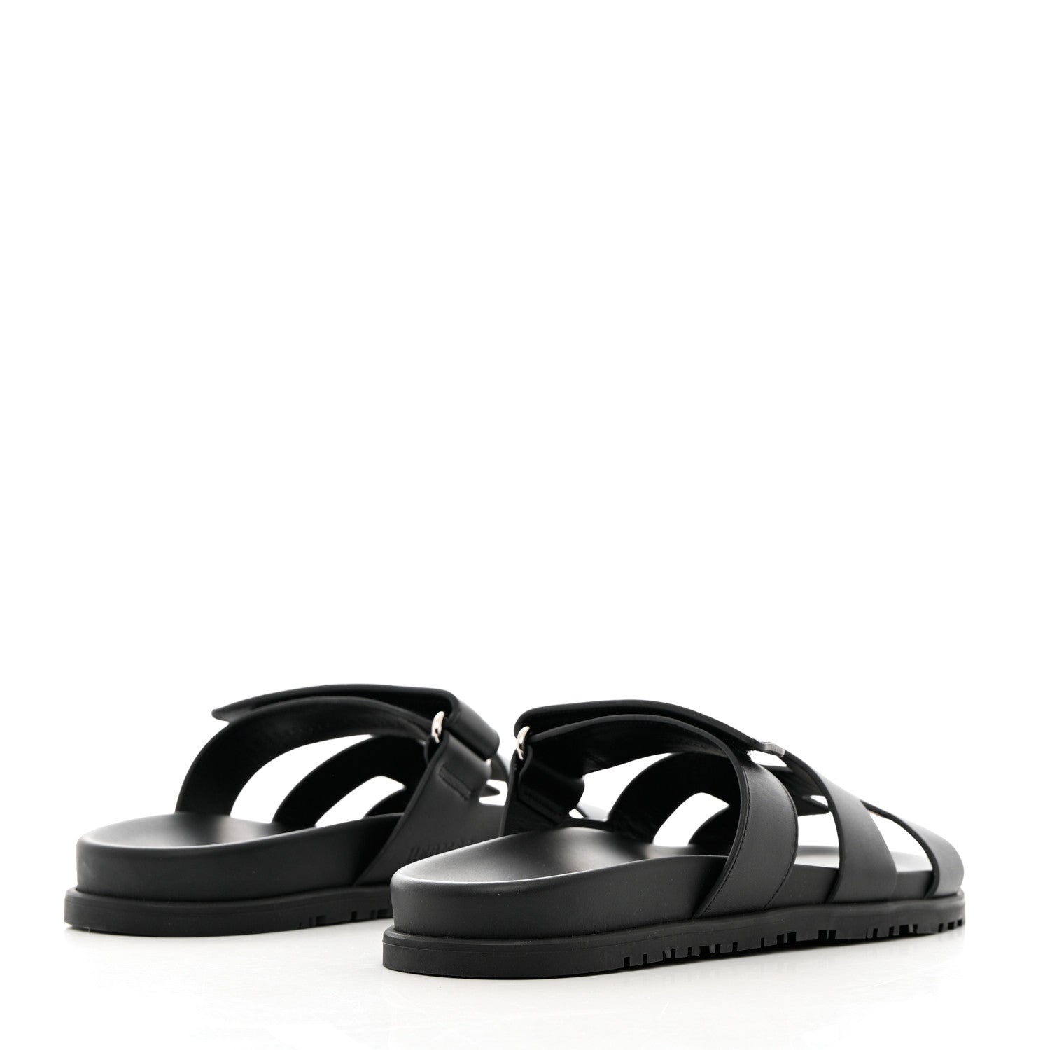 Hermes Calfskin Womens Chypre Sandals 40 Black 4 of 9