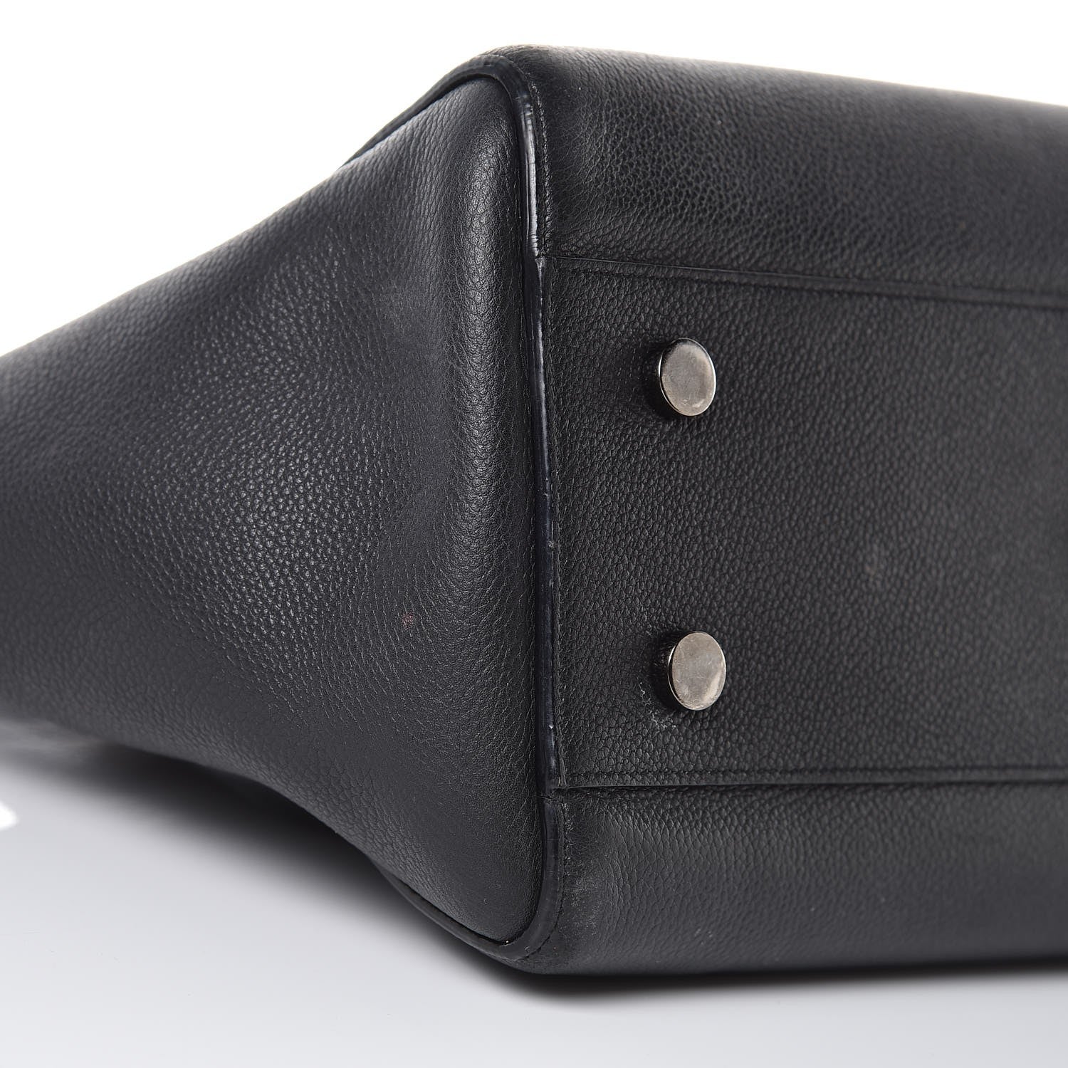 Saint Laurent Grained Calfskin Small Cabas Rive Gauche Black 14 of 15