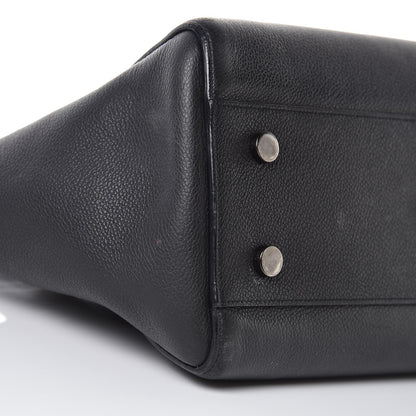 Saint Laurent Grained Calfskin Small Cabas Rive Gauche Black 14 of 15
