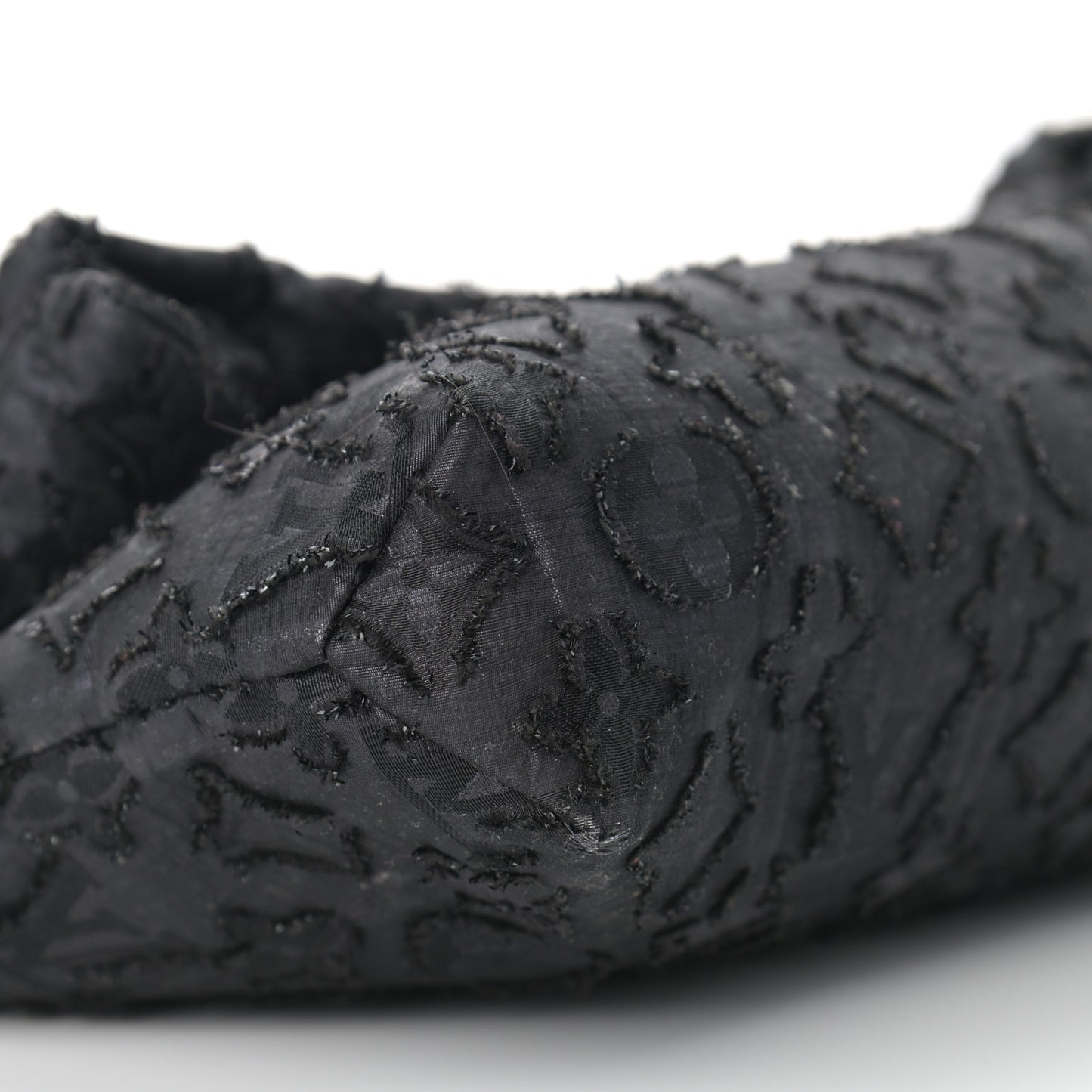 Lurex Quilted Monogram Altair Clutch Black