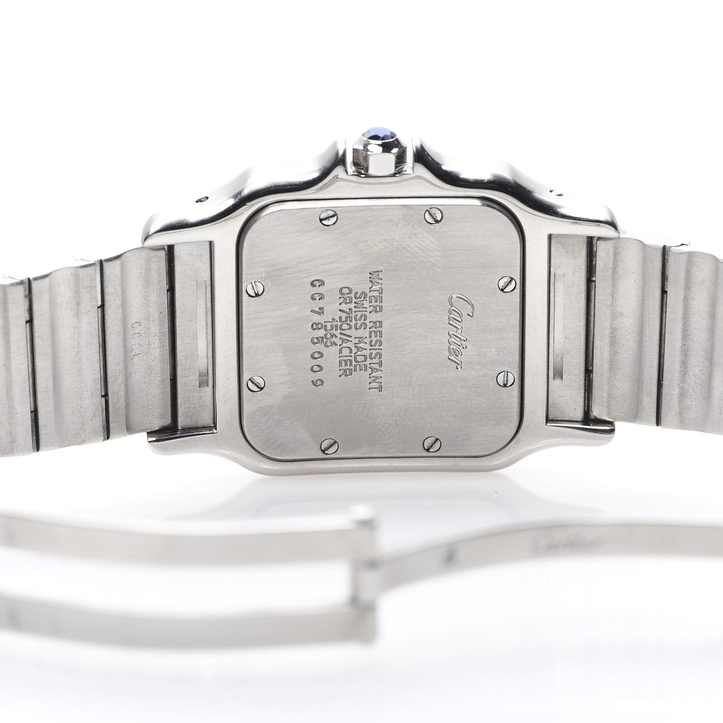 Stainless Steel 18K Yellow Gold 29mm Santos De Galbee Quartz Watch