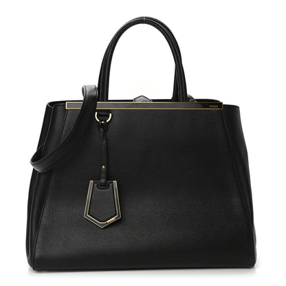 Fendi Vitello Elite Regular 2Jours Tote Black 1 of 12