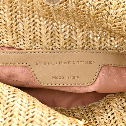 Stella McCartney Metallic Raffia Mini Falabella Tote Gold 6 of 11