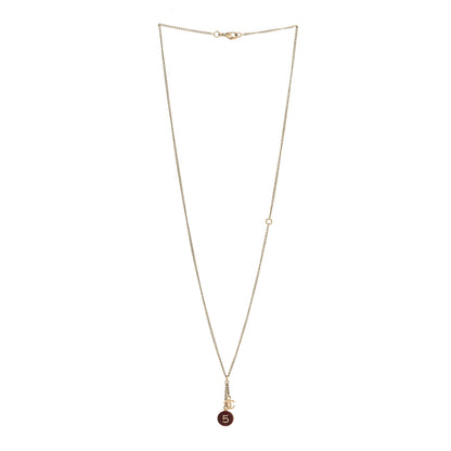 Chanel Chain No 5 CC Necklace Red Gold 3 of 4