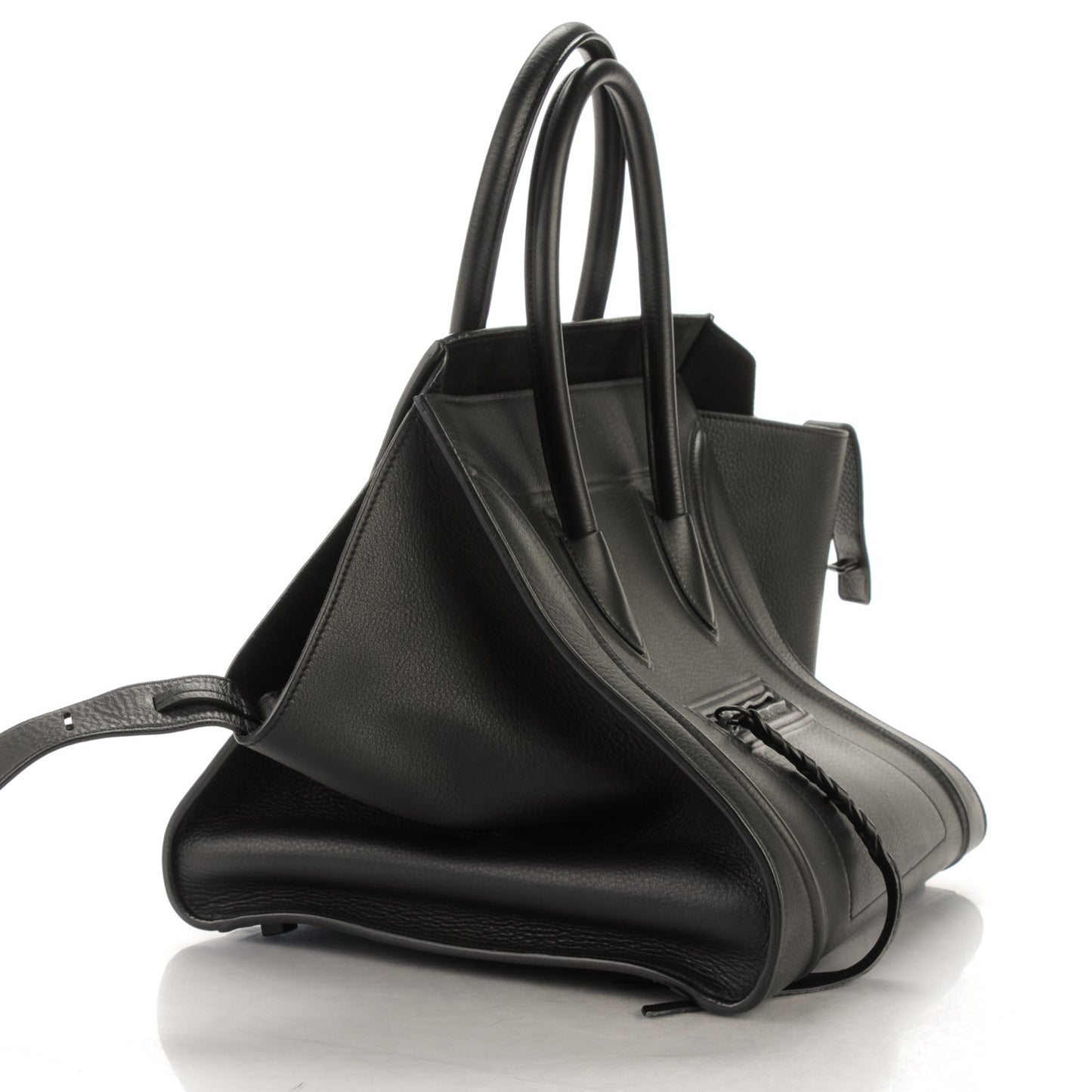 Supple Calfskin Medium Phantom Luggage Black
