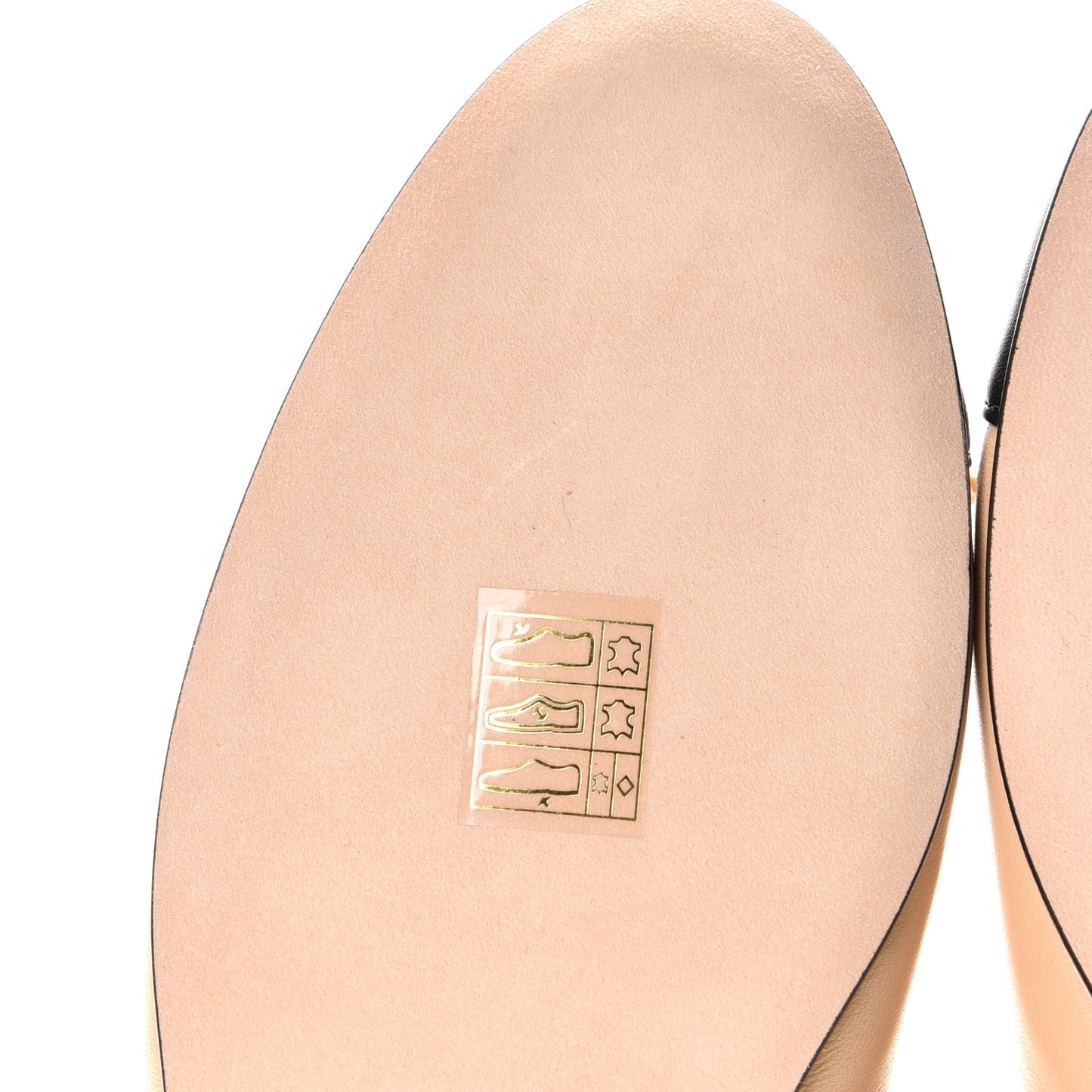 Lambskin Cap Toe CC Ballerina Flats 40 Beige Black