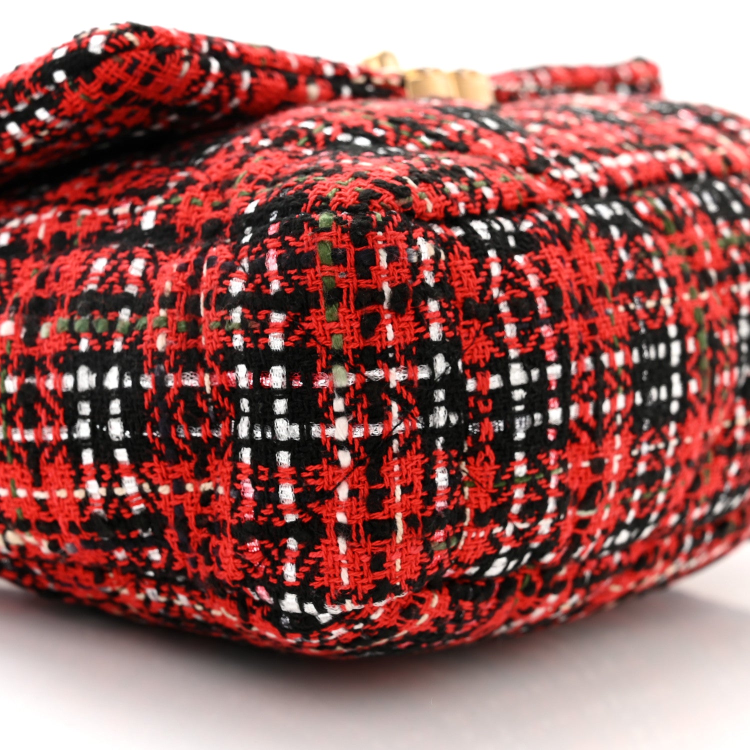 Chanel Tweed Quilted Medium Chanel 19 Flap Red Black 9 of 11