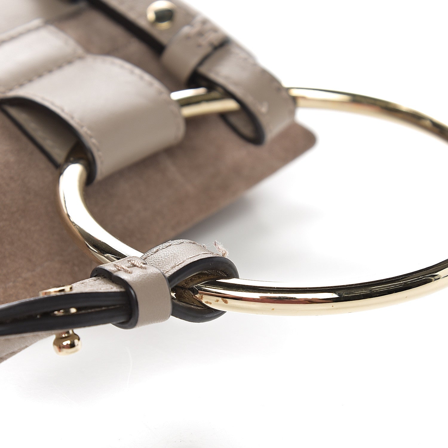 Chloe Suede Calfskin Mini Faye Bracelet Bag Motty Grey 6 of 9