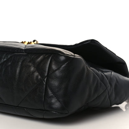 Chanel Goatskin Quilted Large Chanel 19 Flap Black 9 of 9