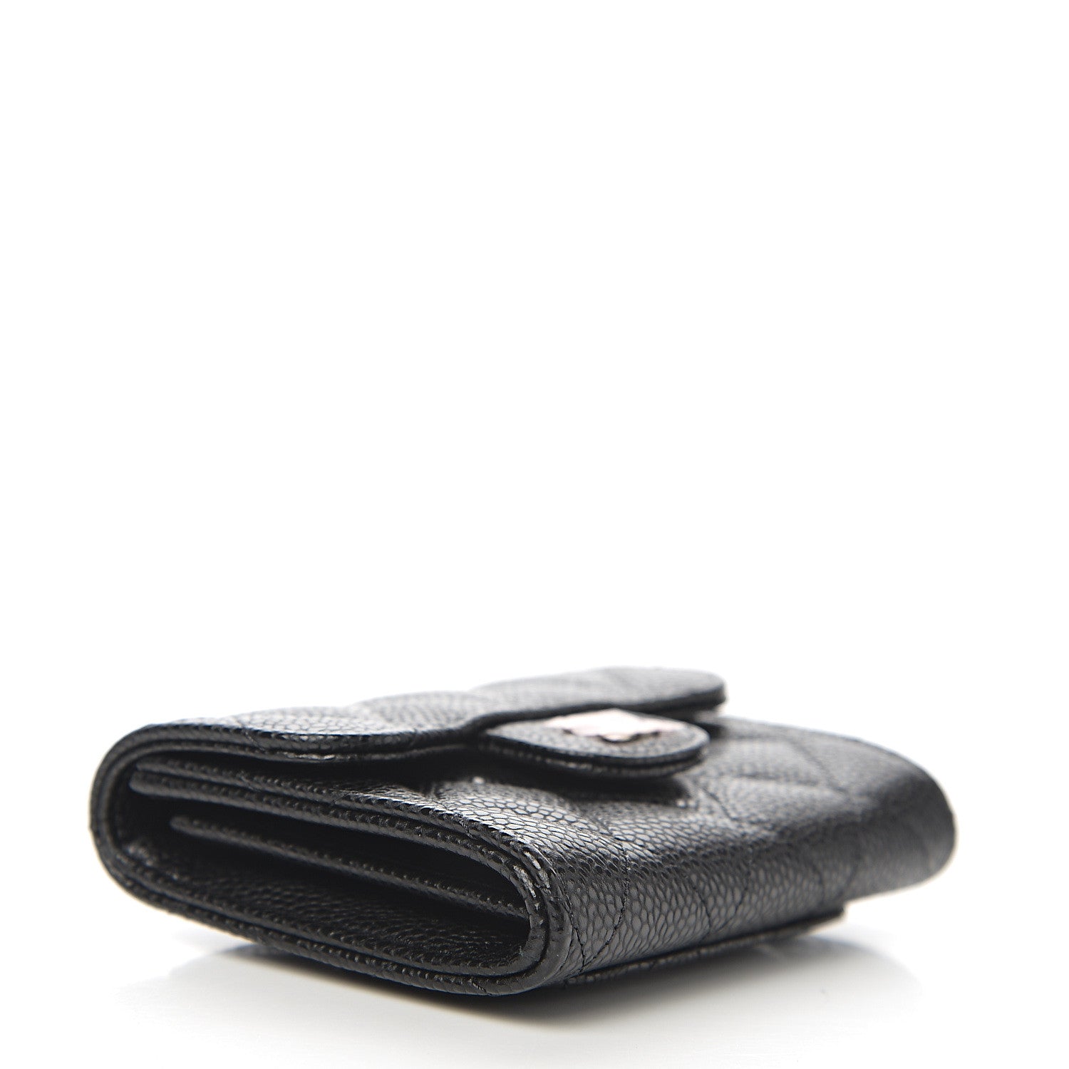 Chanel Caviar Quilted Flap Card Holder Wallet Black 3 of 8