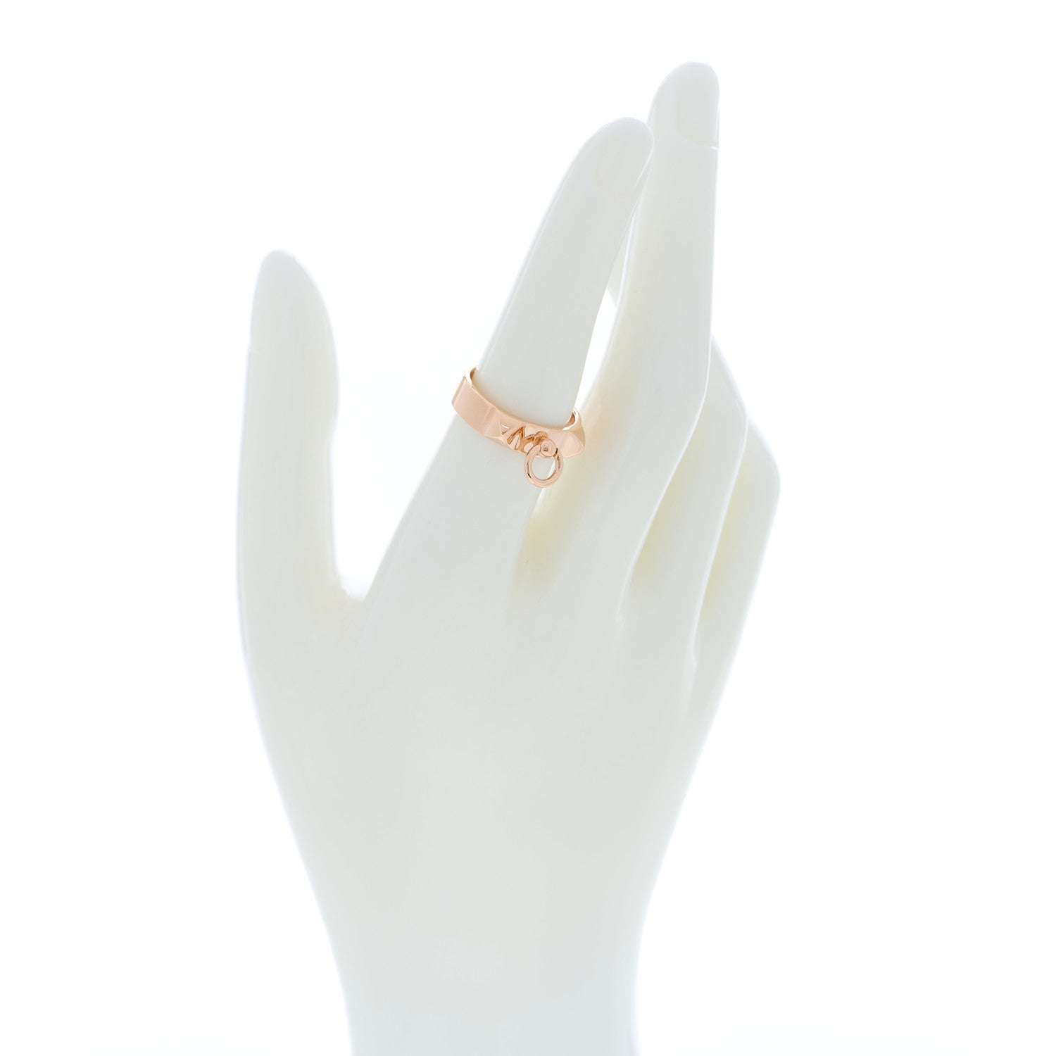 Hermes 18K Rose Gold PM Collier De Chien Ring 53 6.25 2 of 5