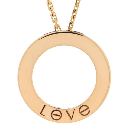Cartier 18K Yellow Gold 3 Diamonds LOVE Pendant Necklace 4 of 6