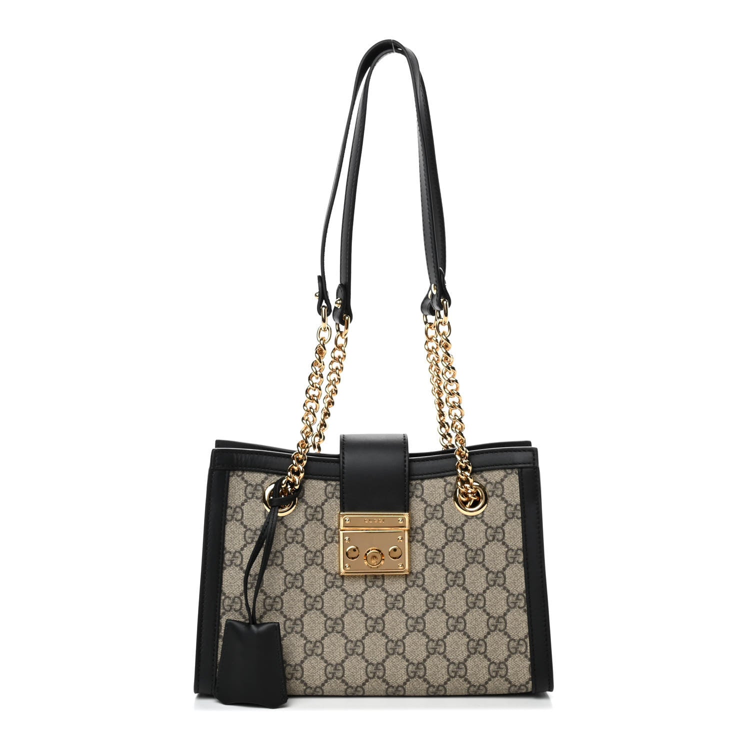 Gucci GG Supreme Monogram Small Padlock Tote Black 1 of 4