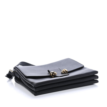 Alexander McQueen Grained Calfskin Twin Skull Crossbody Black 3 of 4